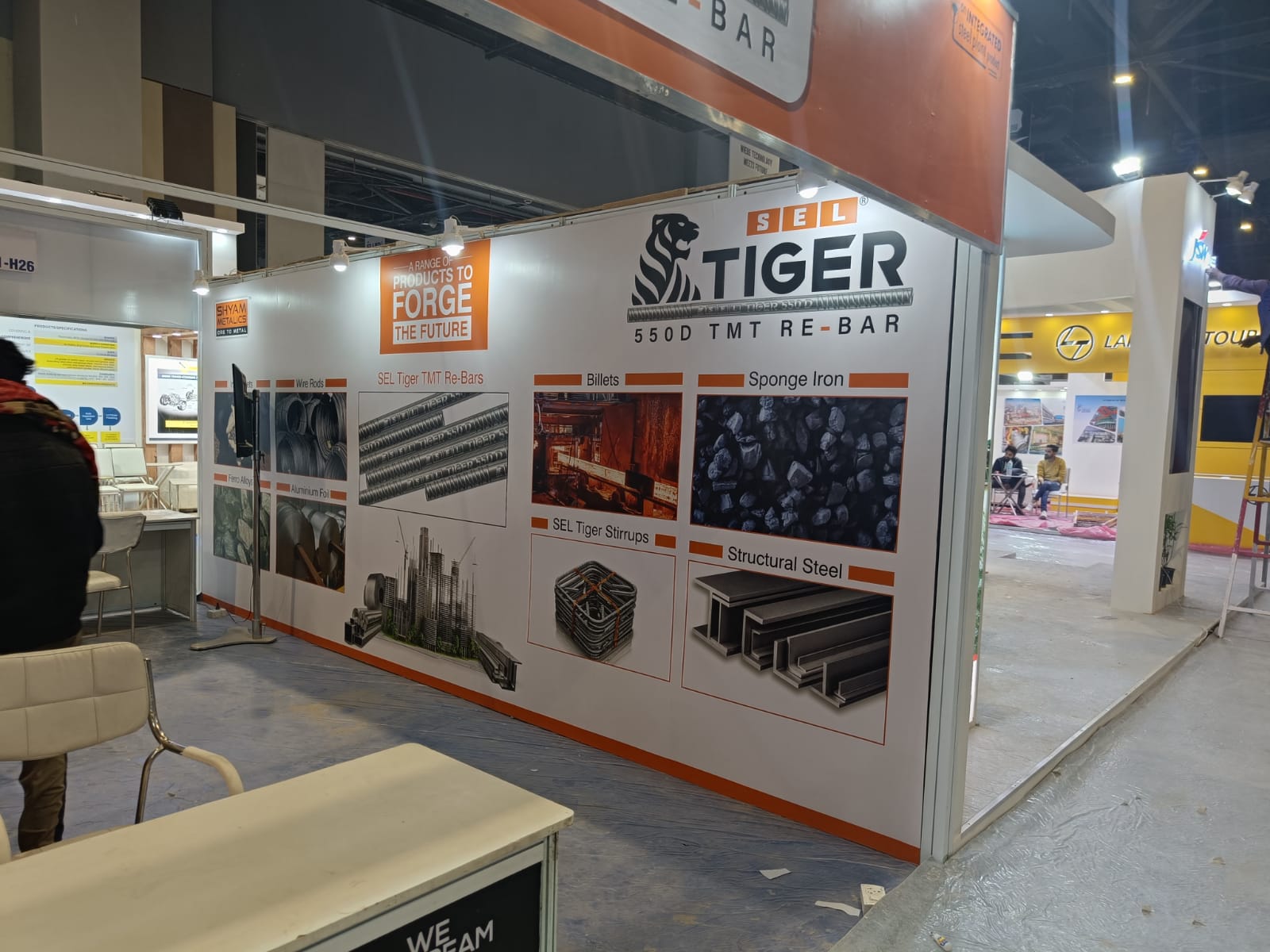 Delhi CII exhibition of SEL Tiger TMT Bar brand of Shyam Metalics